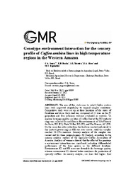 Thumbnail de Genotype-environment interaction for the sensory profile of Coffea arabica lines in high temperature regions in the Western Amazon.