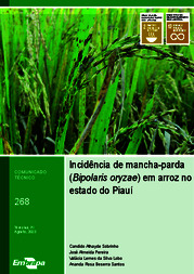 Thumbnail de Incidência de mancha-parda (Bipolaris oryzae) em arroz no estado do Piauí.