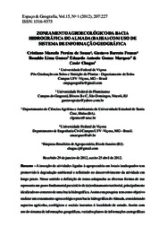 Thumbnail de Zoneamento agroecológico da bacia hidrográfica do Almada (Bahia) com uso de sistema de informação geográfica.